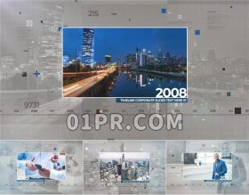Pr模板片头 12张时间轴明亮镜头耀斑商务会议企业宣传公司介绍Pr